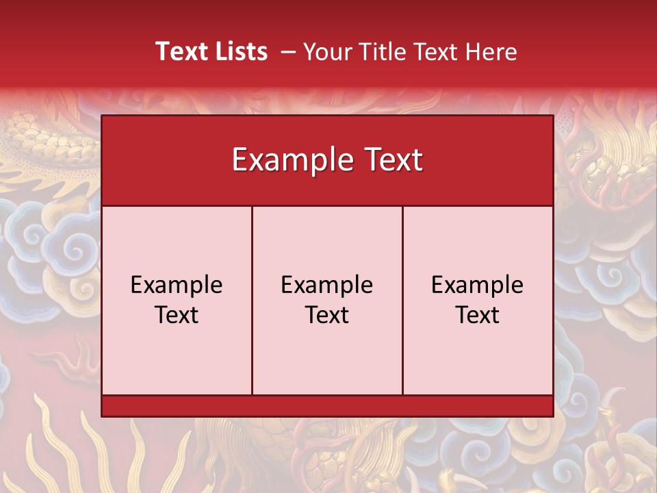 Chinese Dragon Sculpture PowerPoint Template
