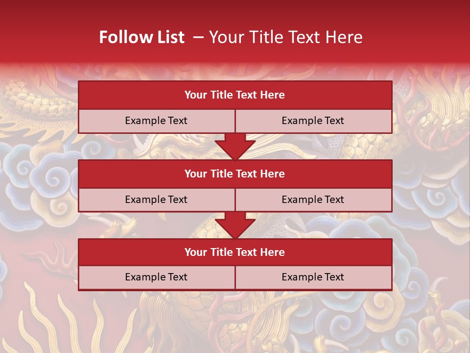 Chinese Dragon Sculpture PowerPoint Template