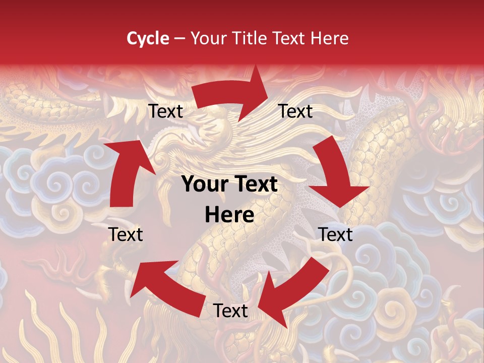 Chinese Dragon Sculpture PowerPoint Template