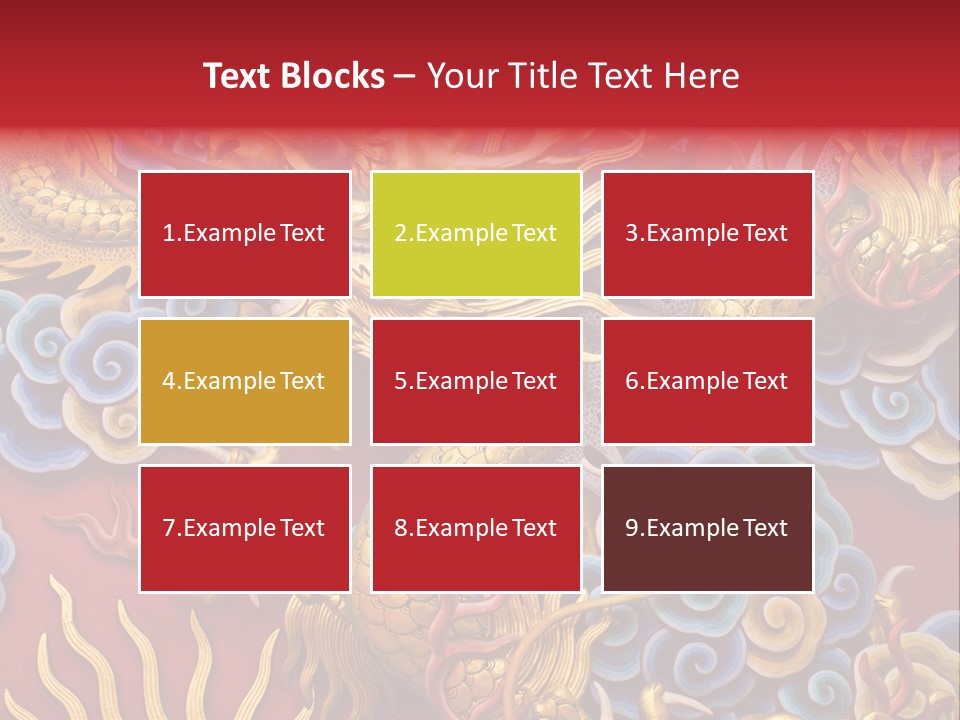 Chinese Dragon Sculpture PowerPoint Template