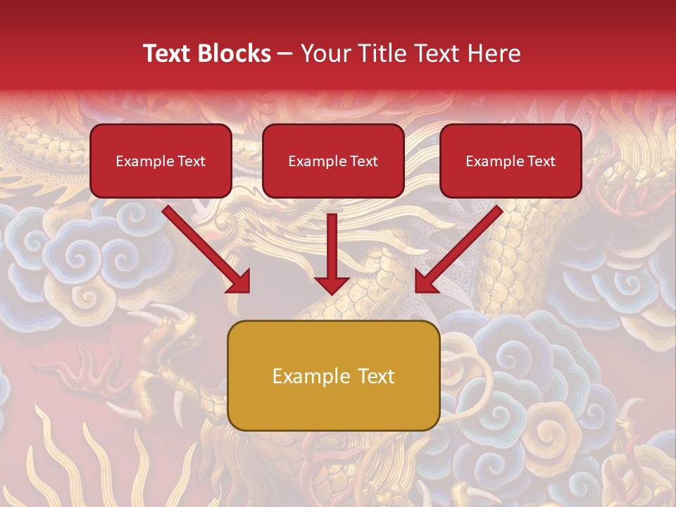 Chinese Dragon Sculpture PowerPoint Template