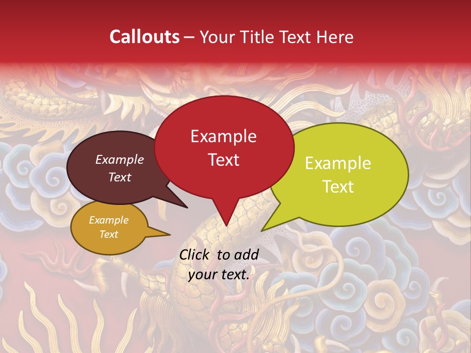 Chinese Dragon Sculpture PowerPoint Template