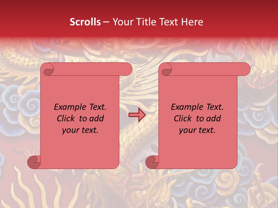 Chinese Dragon Sculpture PowerPoint Template