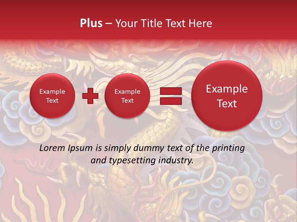 Chinese Dragon Sculpture PowerPoint Template