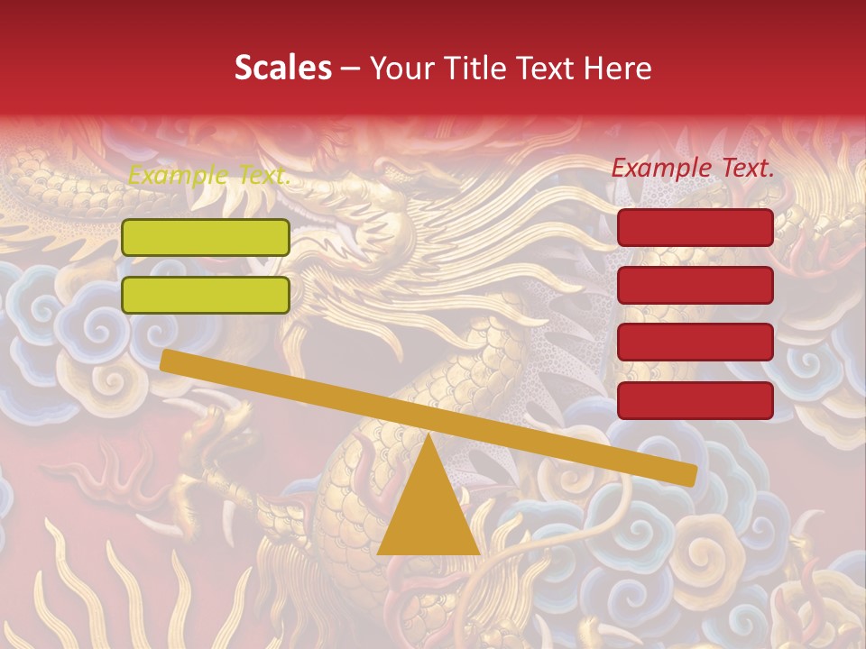 Chinese Dragon Sculpture PowerPoint Template