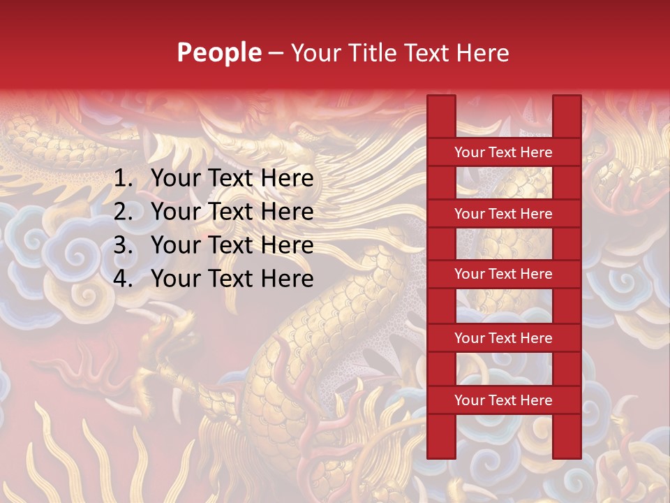 Chinese Dragon Sculpture PowerPoint Template