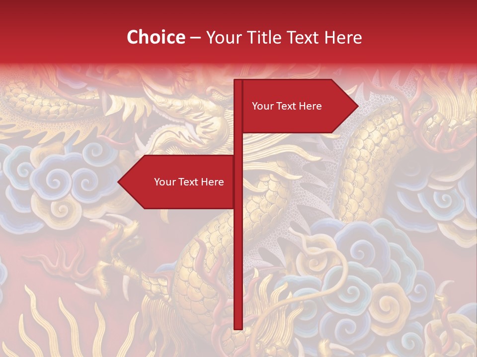 Chinese Dragon Sculpture PowerPoint Template
