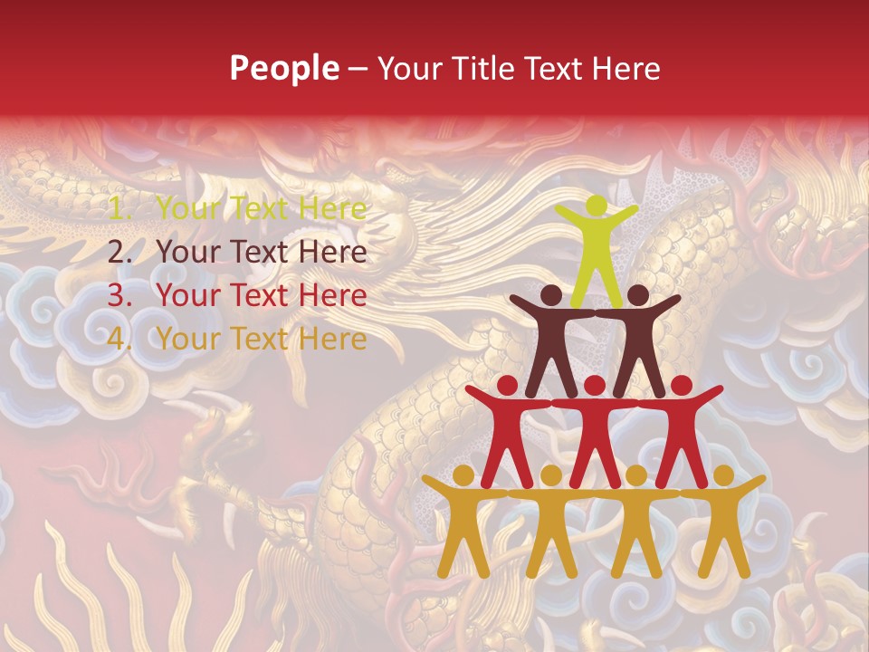 Chinese Dragon Sculpture PowerPoint Template
