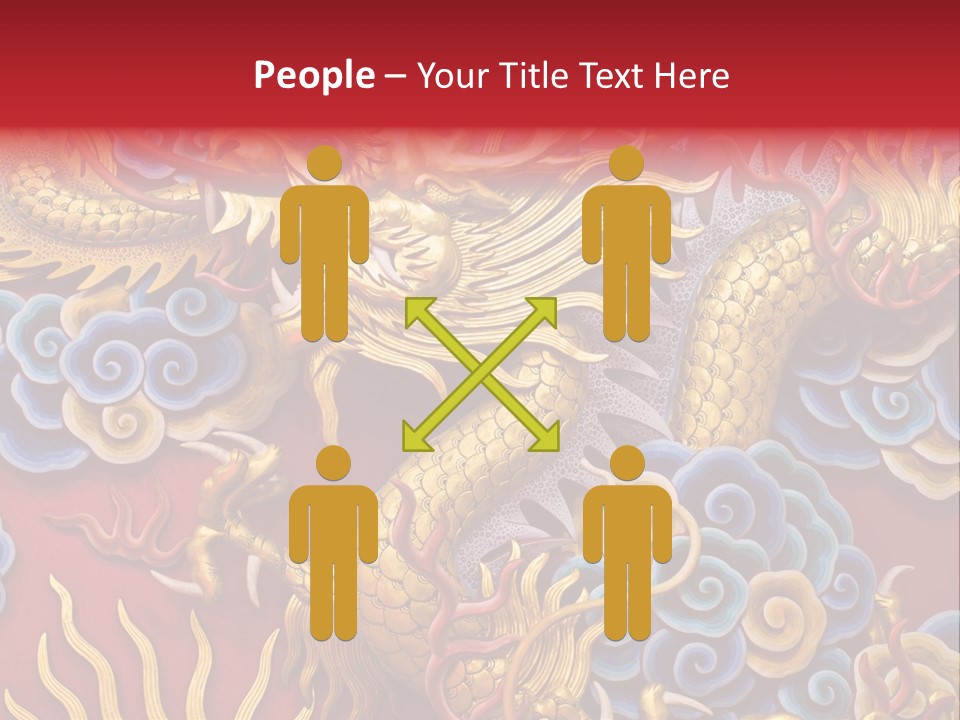 Chinese Dragon Sculpture PowerPoint Template
