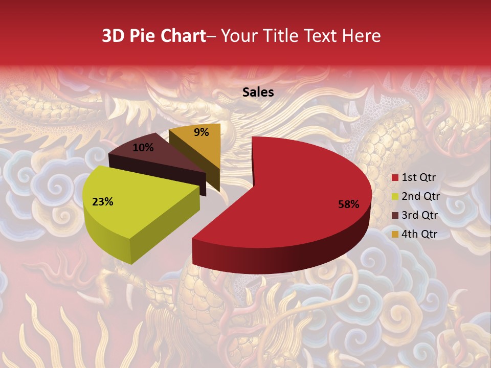 Chinese Dragon Sculpture PowerPoint Template