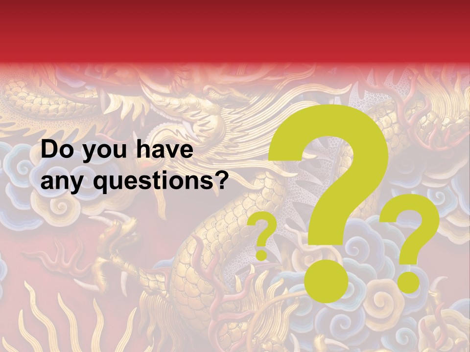 Chinese Dragon Sculpture PowerPoint Template