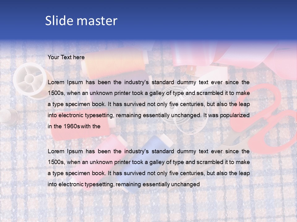 Button Housewife Stitch PowerPoint Template