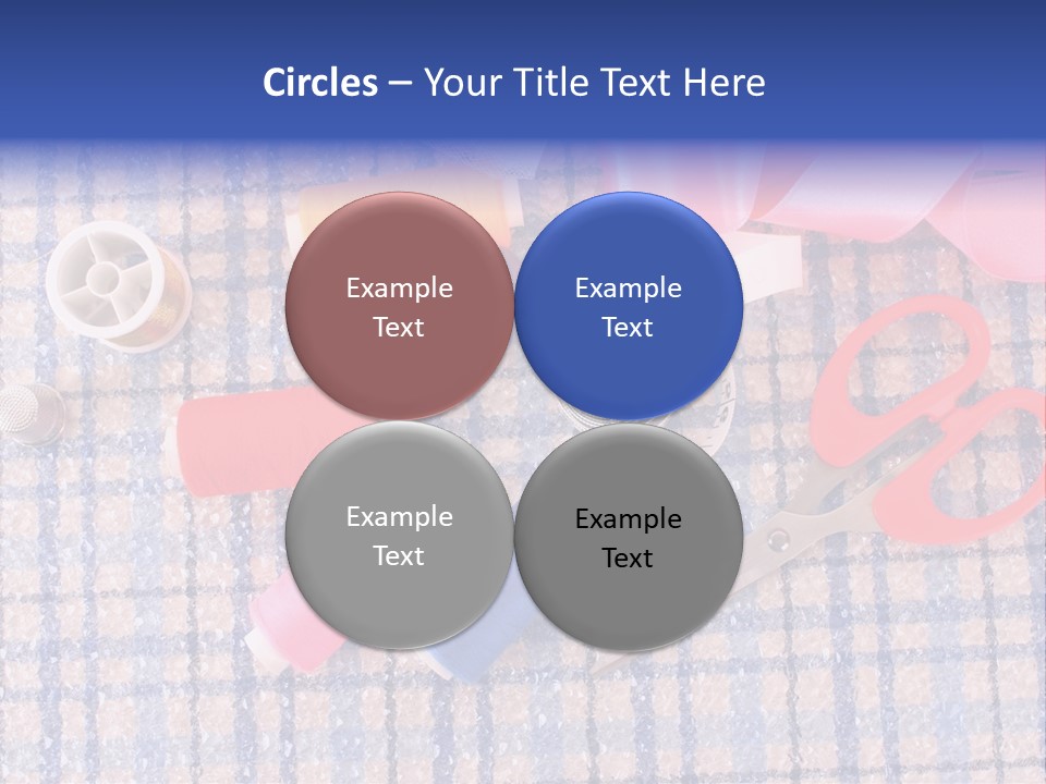 Button Housewife Stitch PowerPoint Template