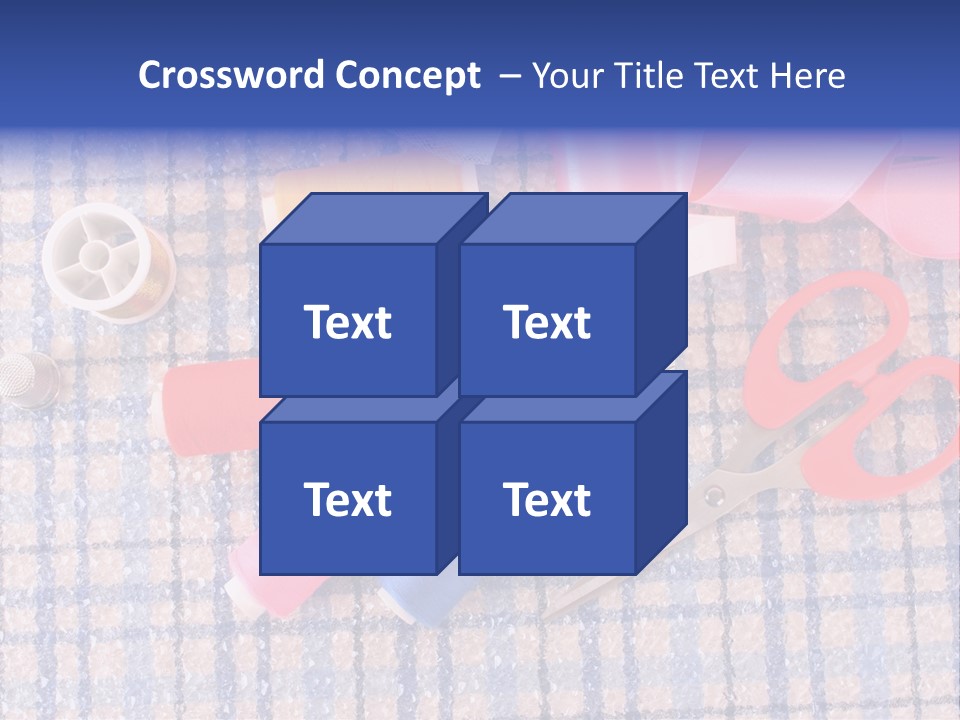 Button Housewife Stitch PowerPoint Template