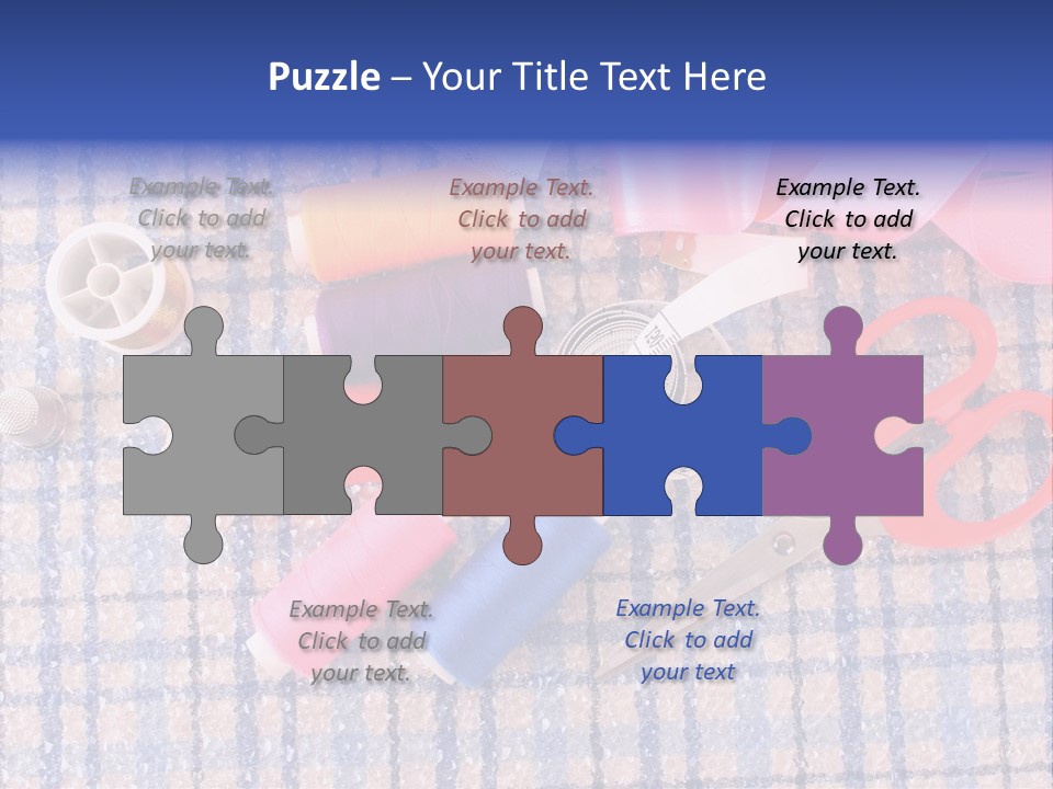 Button Housewife Stitch PowerPoint Template