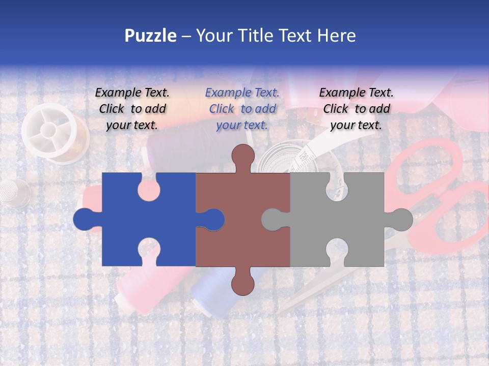 Button Housewife Stitch PowerPoint Template