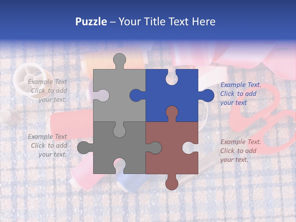 Button Housewife Stitch PowerPoint Template