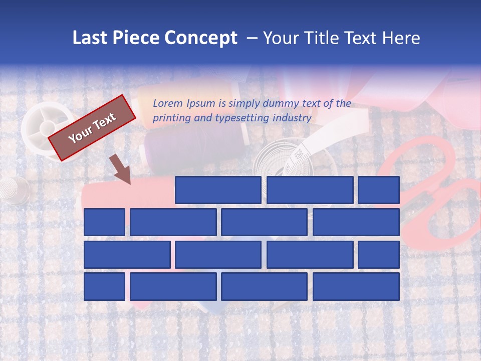 Button Housewife Stitch PowerPoint Template