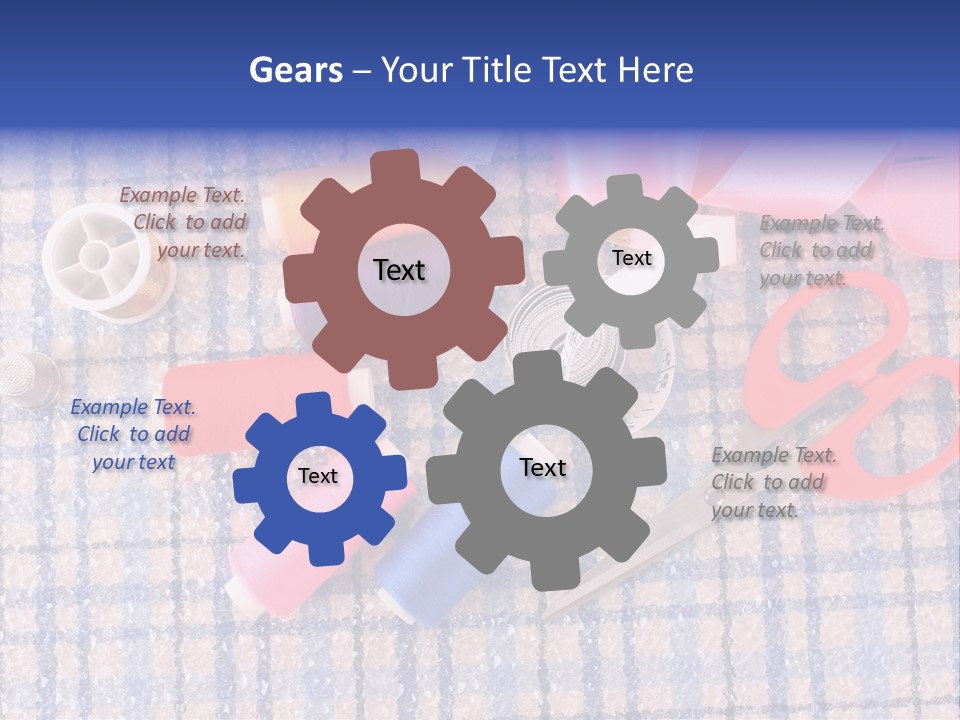 Button Housewife Stitch PowerPoint Template