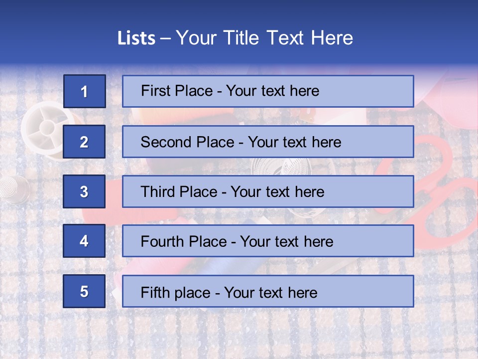 Button Housewife Stitch PowerPoint Template