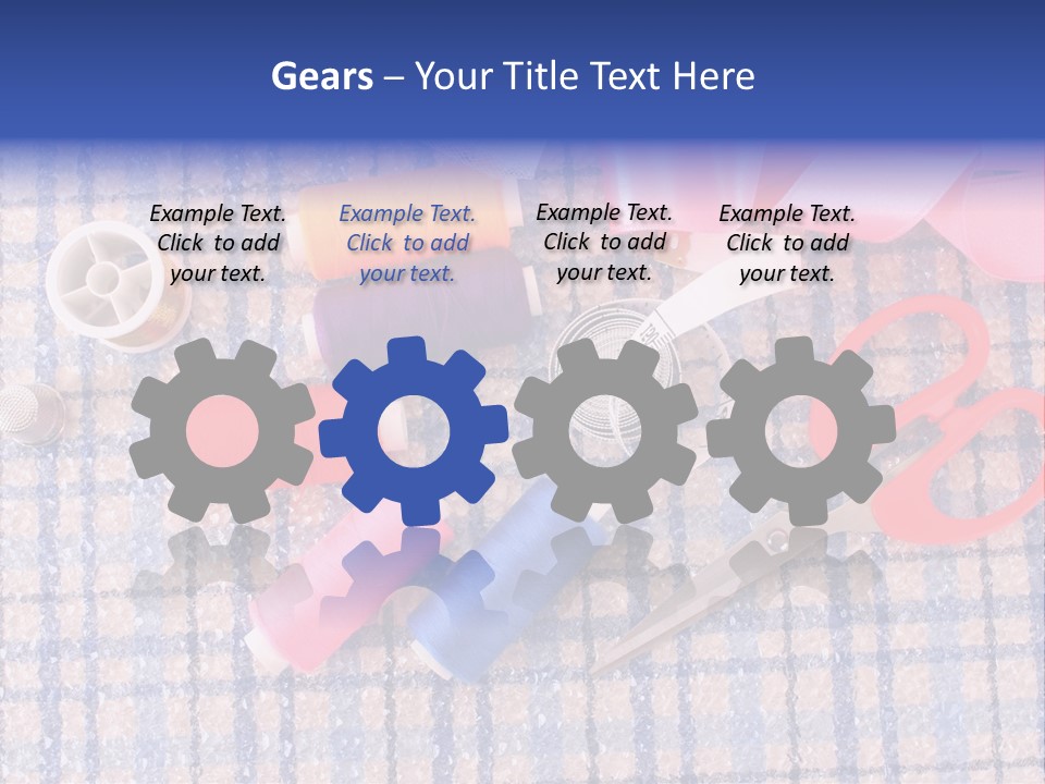 Button Housewife Stitch PowerPoint Template