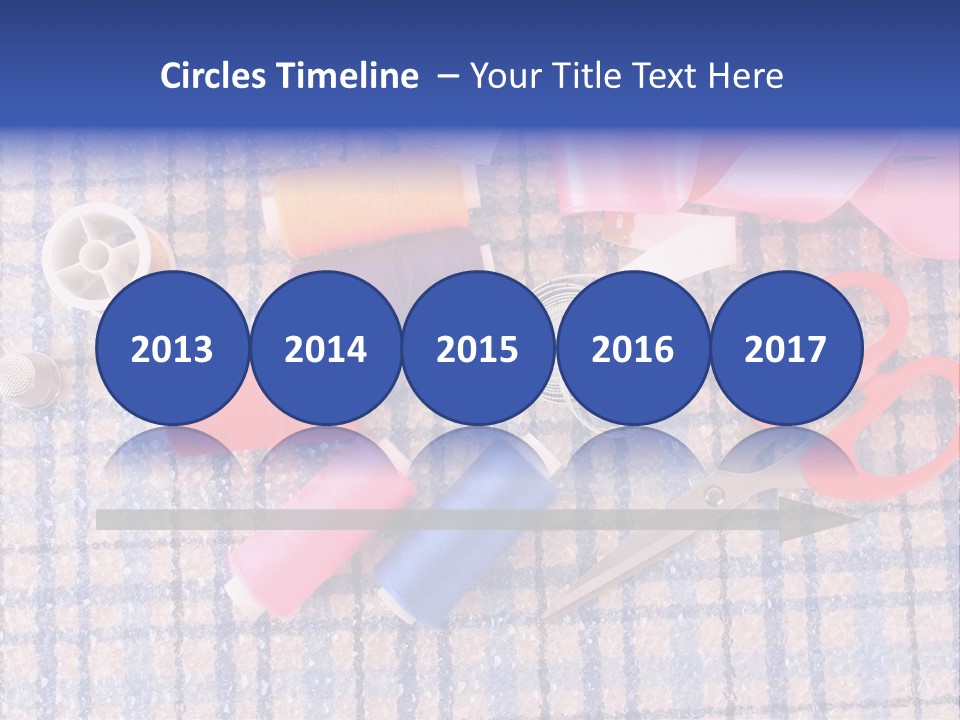 Button Housewife Stitch PowerPoint Template