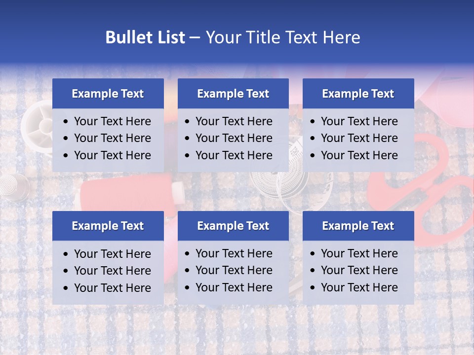 Button Housewife Stitch PowerPoint Template