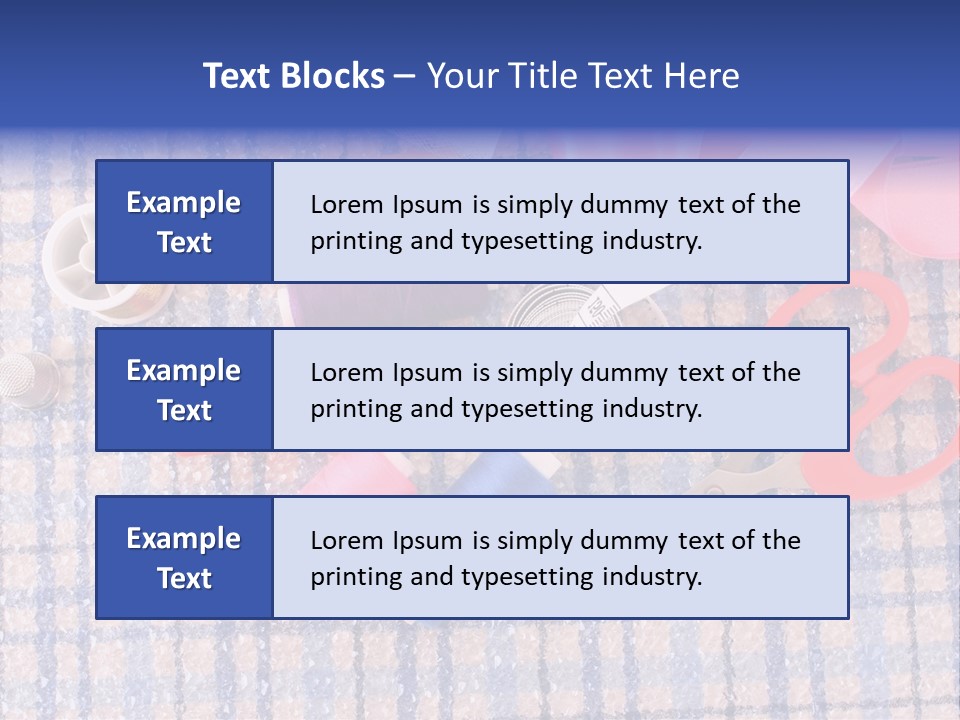 Button Housewife Stitch PowerPoint Template