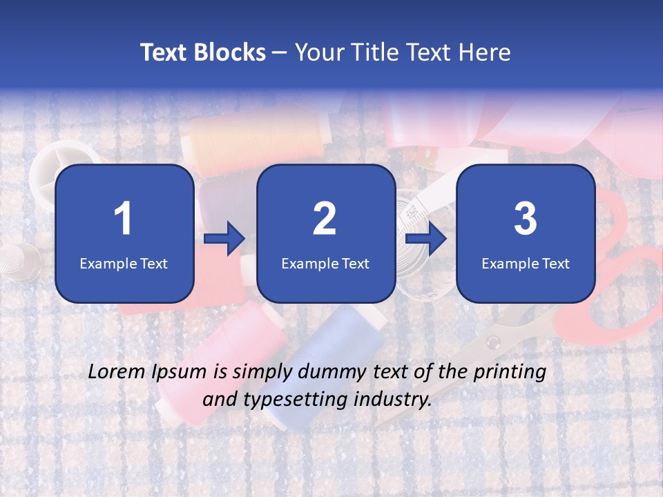 Button Housewife Stitch PowerPoint Template