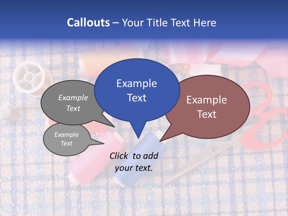 Button Housewife Stitch PowerPoint Template