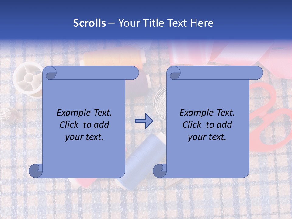 Button Housewife Stitch PowerPoint Template
