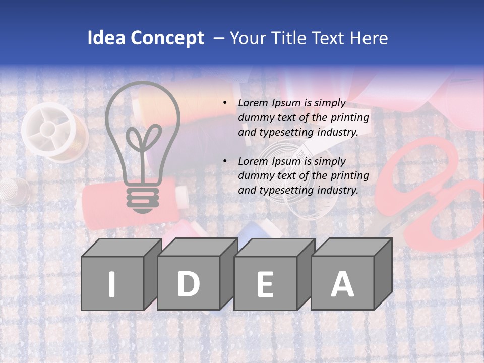 Button Housewife Stitch PowerPoint Template