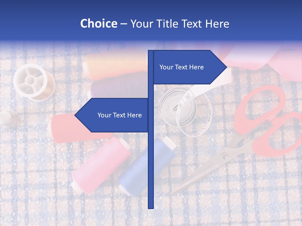 Button Housewife Stitch PowerPoint Template