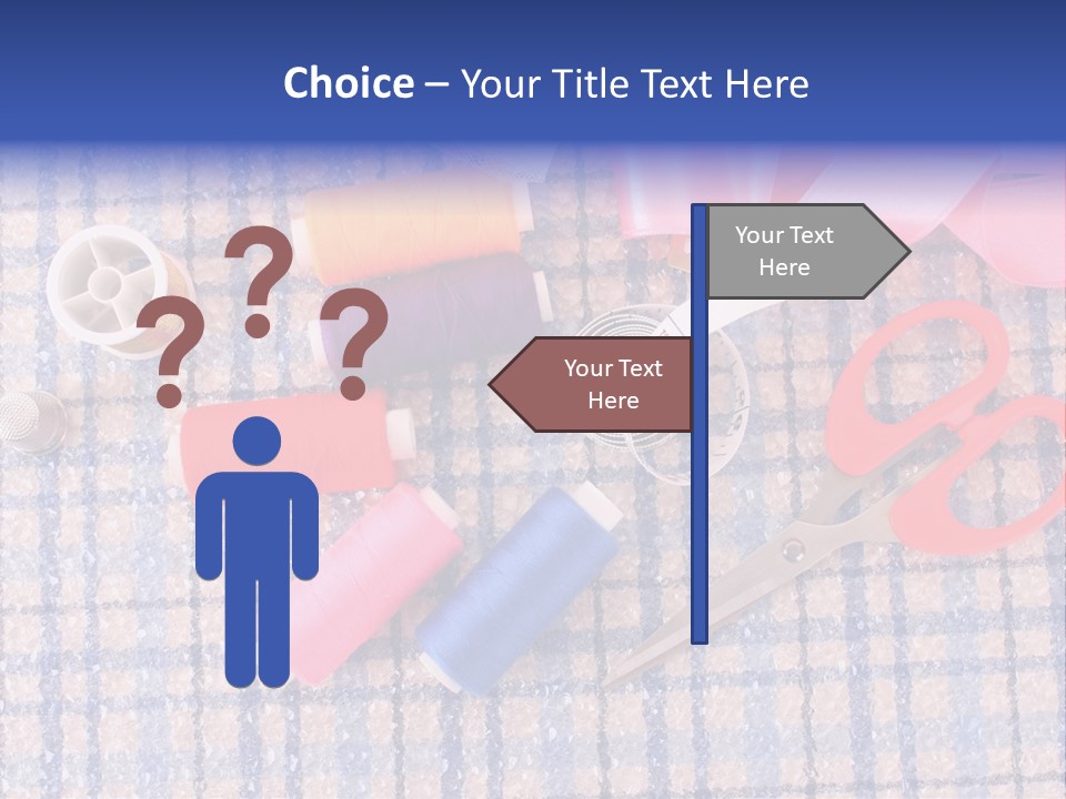 Button Housewife Stitch PowerPoint Template