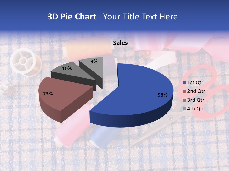 Button Housewife Stitch PowerPoint Template