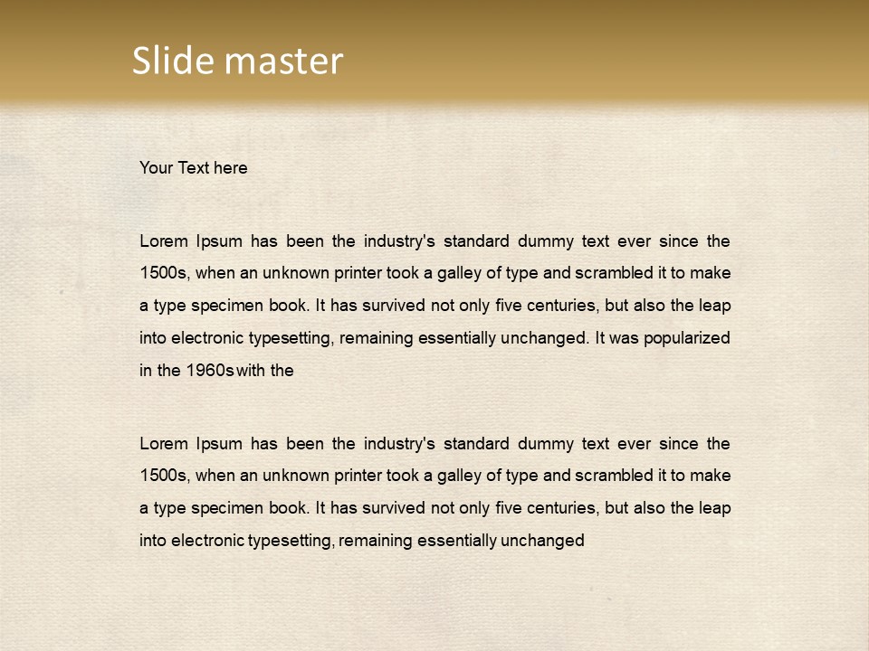 Aged Canvas PowerPoint Template