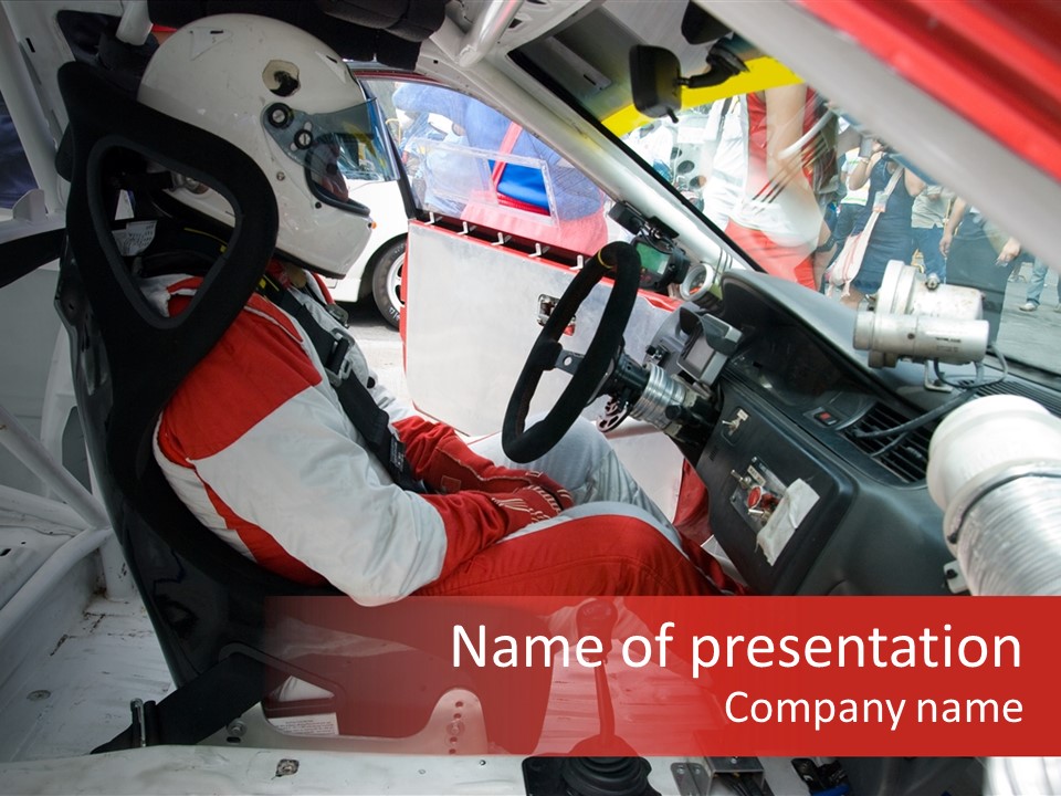 Racing Cars Interior PowerPoint Template