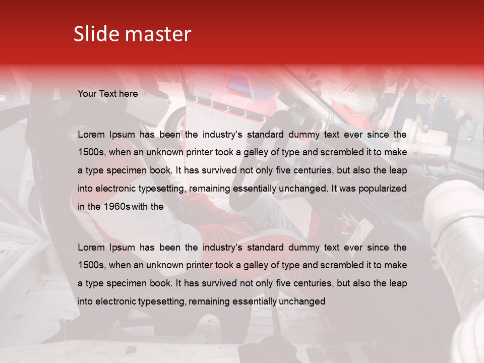 Racing Cars Interior PowerPoint Template