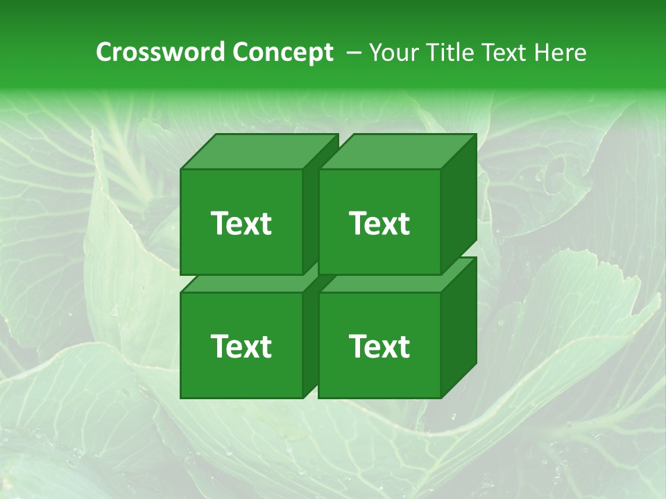 Plant Cabbage Freshness PowerPoint Template