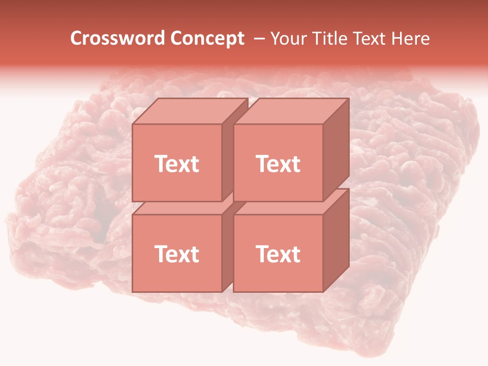 White Minced Cutout PowerPoint Template