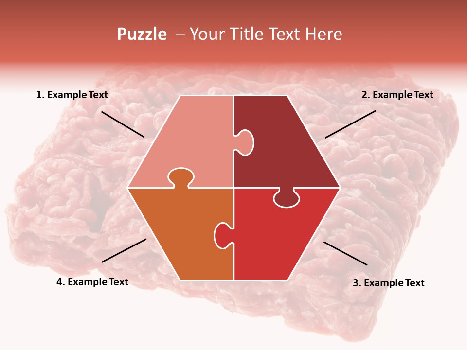 White Minced Cutout PowerPoint Template