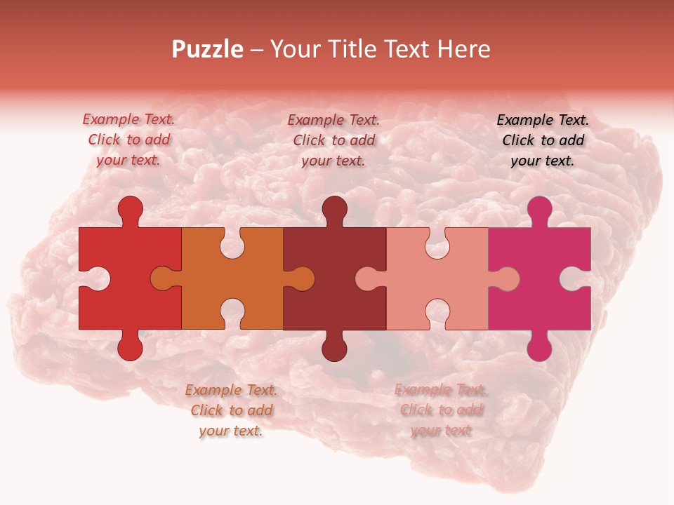 White Minced Cutout PowerPoint Template