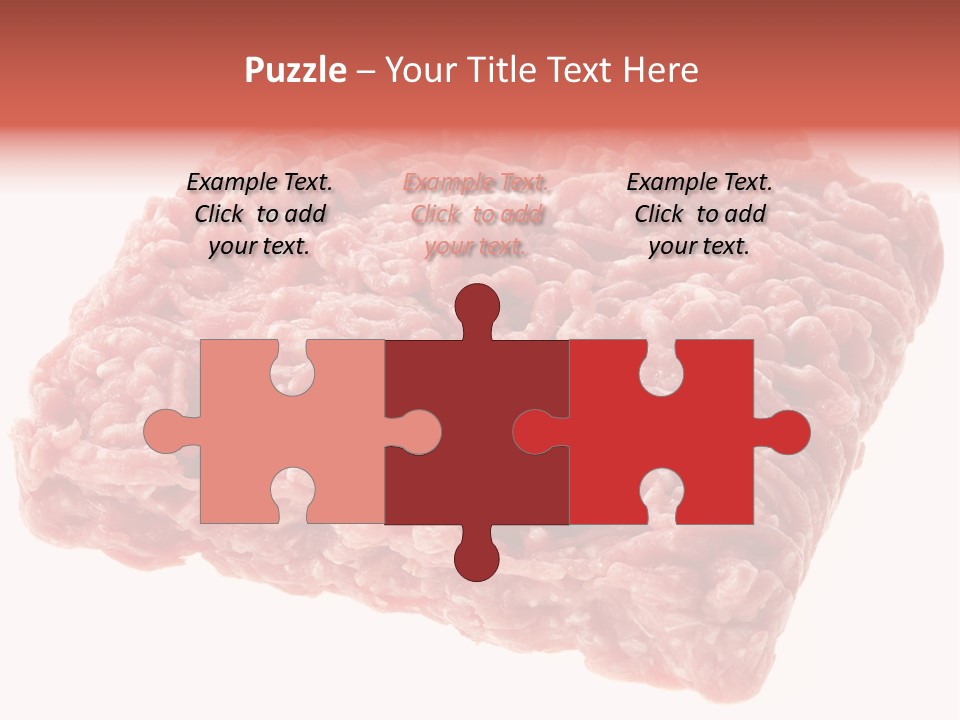 White Minced Cutout PowerPoint Template