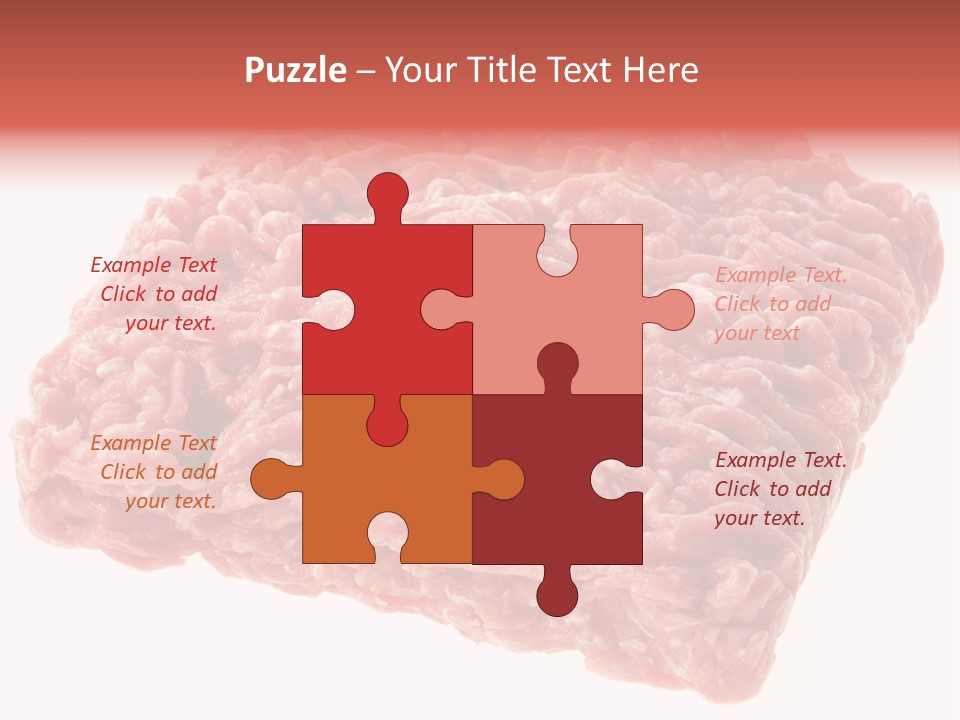 White Minced Cutout PowerPoint Template