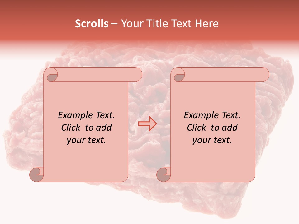 White Minced Cutout PowerPoint Template