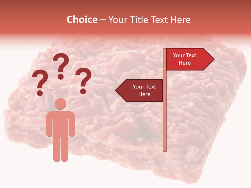 White Minced Cutout PowerPoint Template