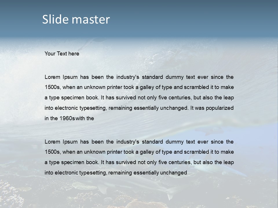 Sharks Underwater PowerPoint Template