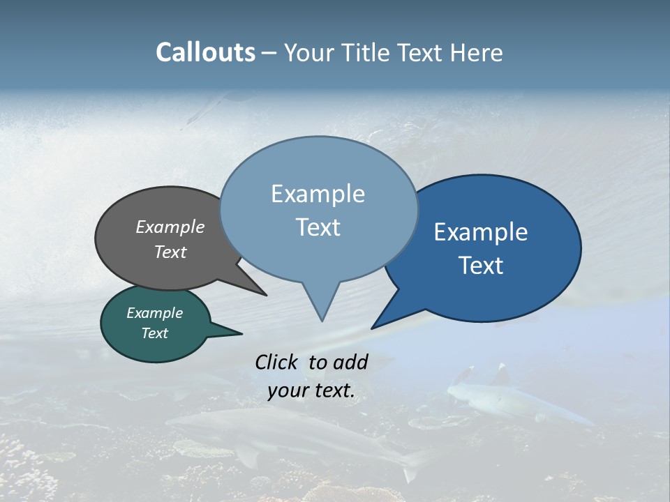 Sharks Underwater PowerPoint Template