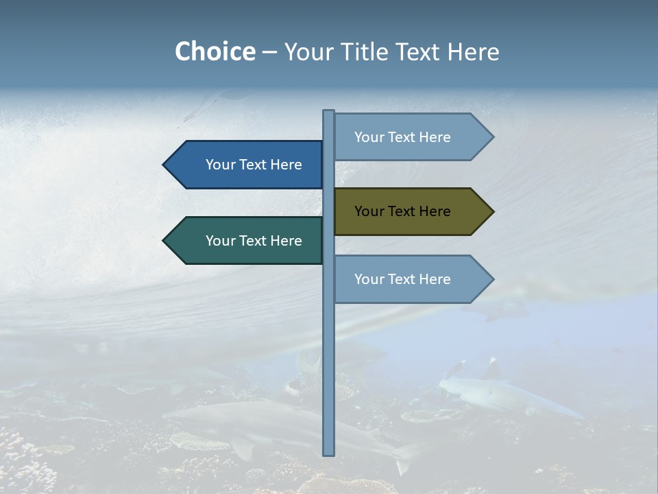 Sharks Underwater PowerPoint Template