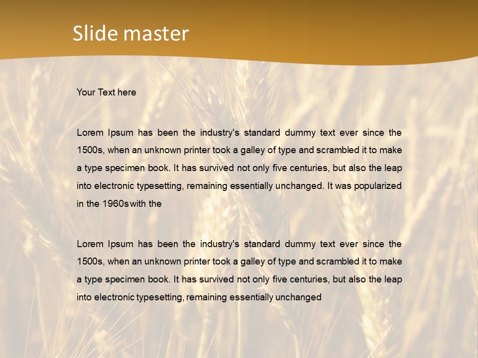 Orange Cereal Beautiful PowerPoint Template